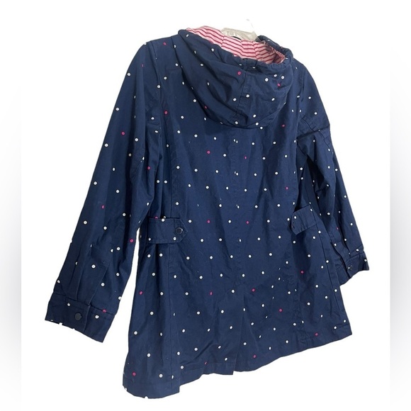 Talbots rain resistant hooded, polka dot jacket. Size medium GUC - Picture 4 of 8